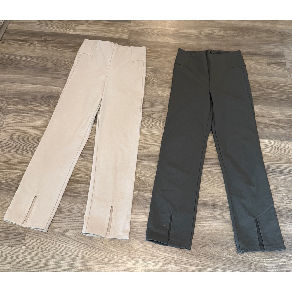 Athleta Wander Pant Straight Leg Crop Split Front Hem lot of 2 Women's size 4